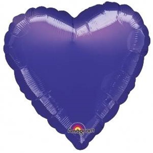 Globo Corazon Morado de Aprox 80cm