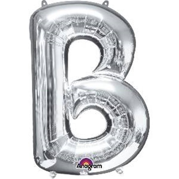 Globo Letra B Mini de Color Plata (40 cm Aprox)3301311 Anagram