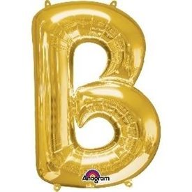 Globo Letra B Mini de Color Oro (40 cm Aprox)