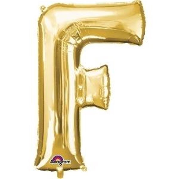 Globo Letra F Mini de Color Oro (40 cm Aprox)3302211 Anagram