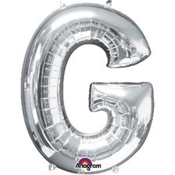 Globo Letra G Mini de Color Plata (40 cm Aprox)3302311 Anagram