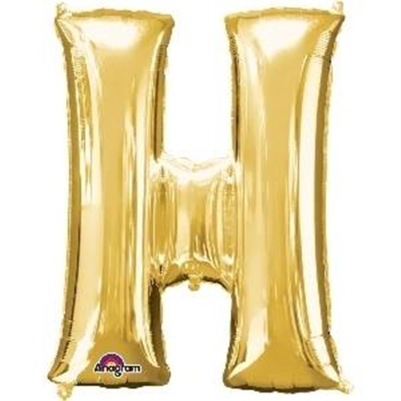 Globo Letra H Mini de Color Oro (40 cm Aprox)3302701 Anagram
