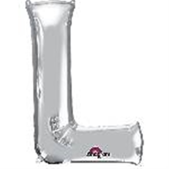 Globo Letra L Mini de Color Plata (40 cm Aprox)3303411 Anagram