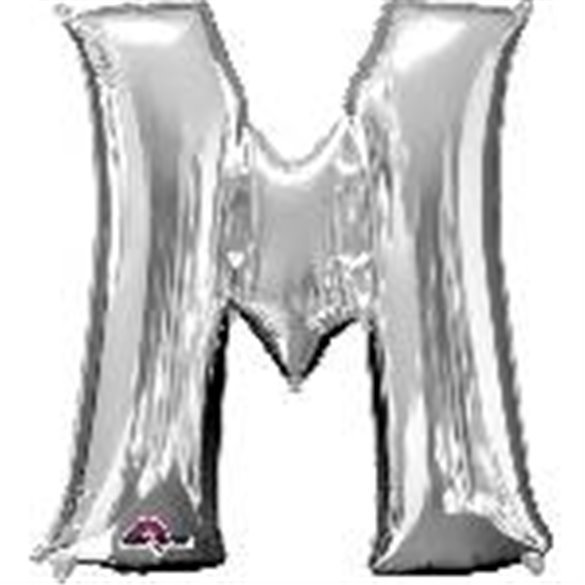 Globo Letra M Mini de Color Plata (40 cm Aprox)3303611 Anagram