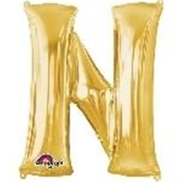 Globo Letra N Mini de Color Oro (40 cm Aprox)3303911 Anagram
