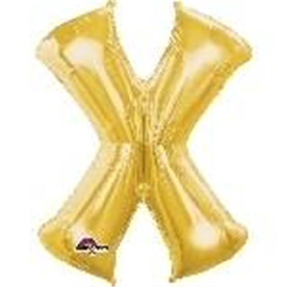 Globo Letra X Mini de Color Oro (40 cm Aprox)3305901 Anagram