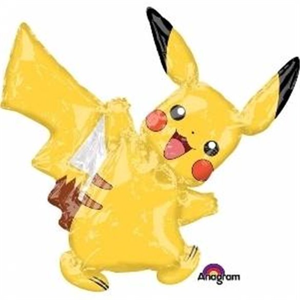 Globo pokemon Pikachu Foil Palito sin inflar
