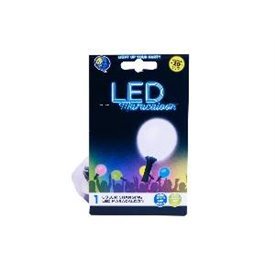 Globo Latex maraca led Blanco