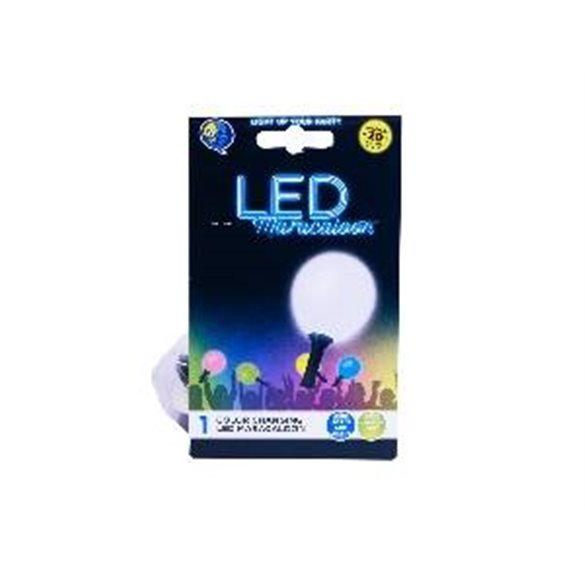 Globo Latex maraca led Blanco