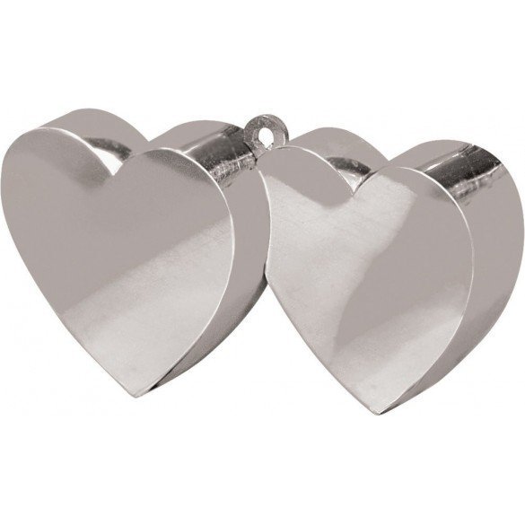 PESITO DOBLE CORAZON PLATA