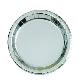 Platos Plata Brillo de 23 cm (8)