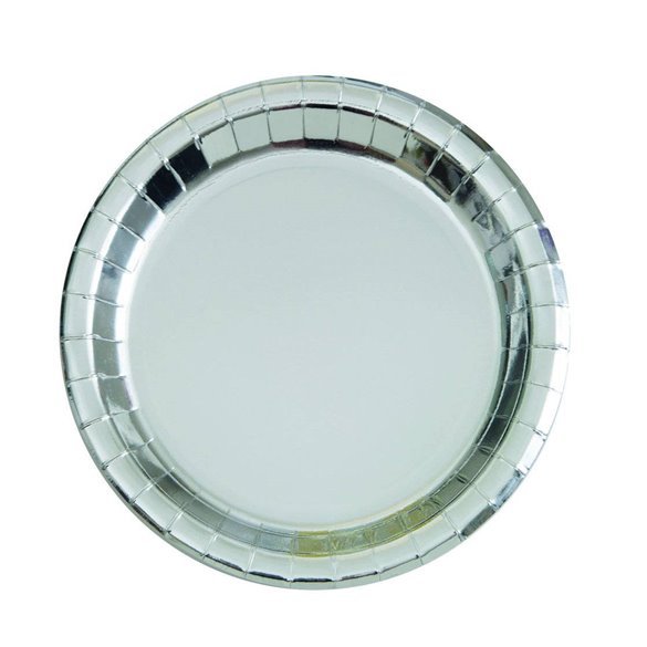 Platos Plata Brillo de 23 cm (8)