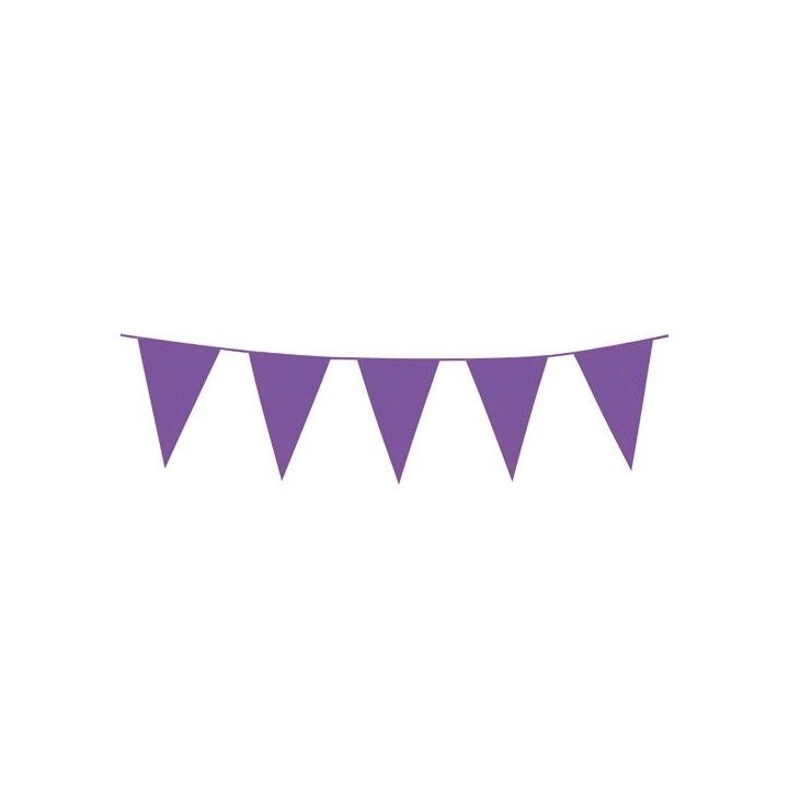 Articulo Banderín Triangulo Plástico Color Morado (5mts) de Industr...