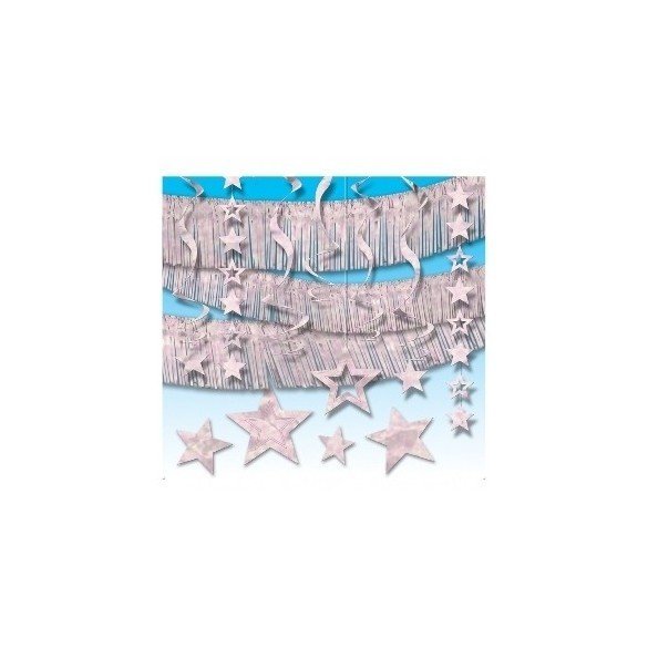 Kit Decoracion Fiesta Color Holografico Kit Decoracion Fiesta Color Holografico