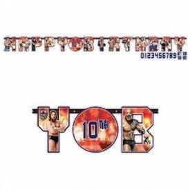 Guirnalda WWE Wrestling Happy Birthday Personalizable