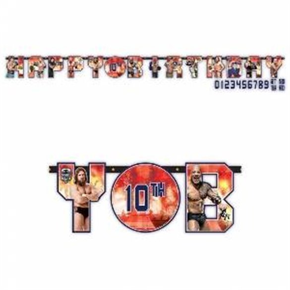Guirnalda WWE Wrestling Happy Birthday Personalizable