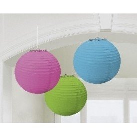 Linternas Colgantes Color Multicolor (3 de 20,4 cm)