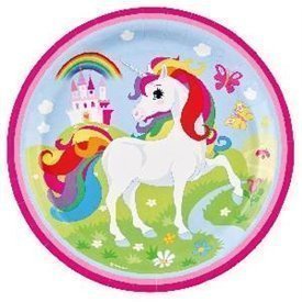 Platos Unicornio de 23 cm (8)