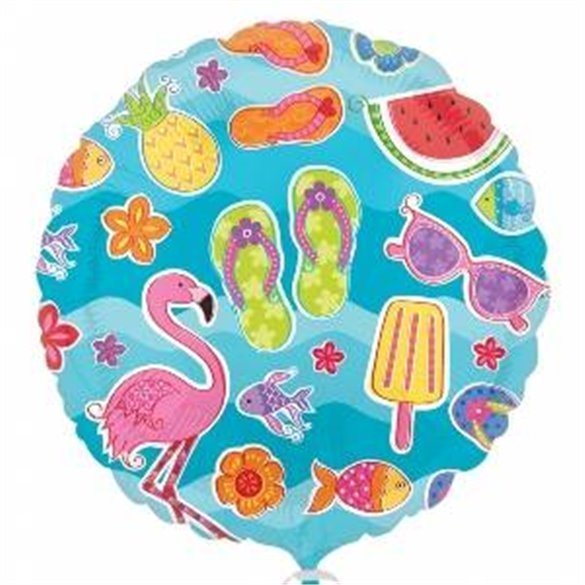 Globo Flamencos Tropical 45 cm (Empaquetado)