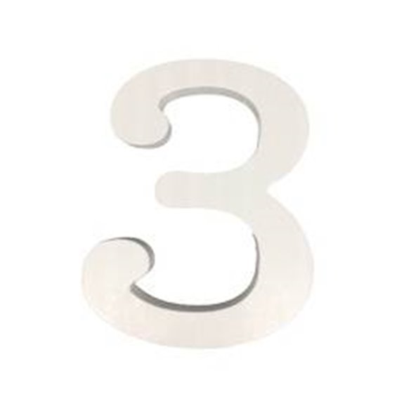 Número 3 de Madera de 11 cm Aprox