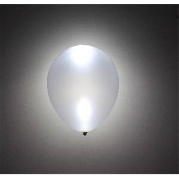 Globos Látex con luz Led Plata Metalizado (5)