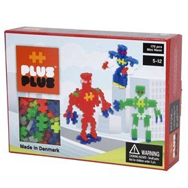 PLUS-PLUS MINI NEON ROBOTS 170 PIEZAS - JUGUETE DE CONSTRUCCIÓN