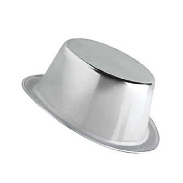 Chistera plastico metalizado Plateado