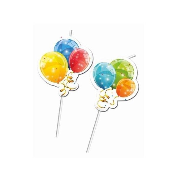 Pajitas Globos de Colores (6)88156 Procos