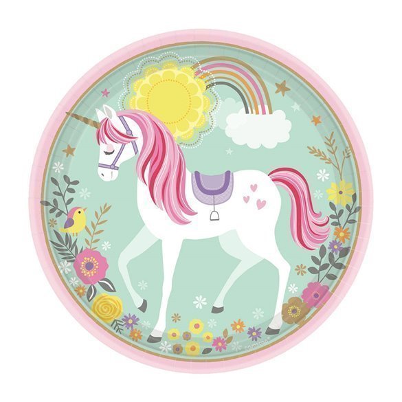 Platos Unicornio Magico de 23cm (8)