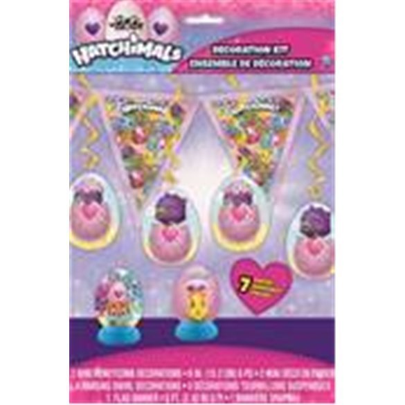 Kit decoracion Hatchimals (7piezas)