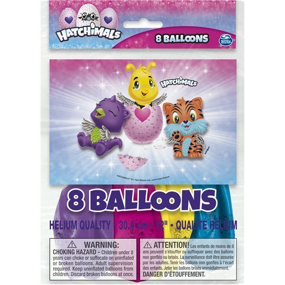 Globos latex Hatchimals (8)UN-59315 Unique