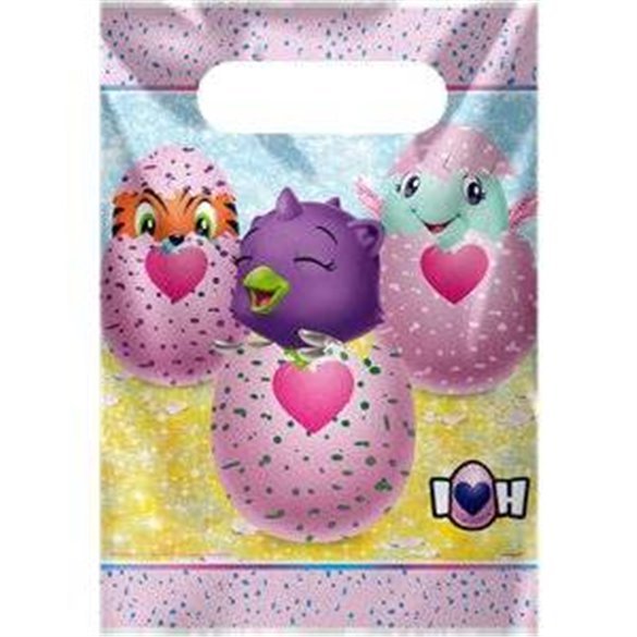 Bolsas Chuches/Juguetes Hatchimals (8)UN-59313 Unique