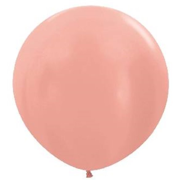 Globos Látex R36 Rosa Dorado Metalizado de 90cm aprox (10 ud)