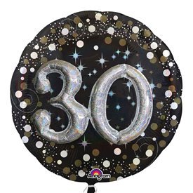 Globo foil 30 Cumpleaños de 90cm