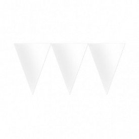 Banderines Triangulos Color Blanco (4,5 m aprox)