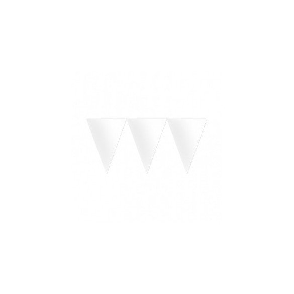 Banderines Triangulos Color Blanco (4,5 m aprox)