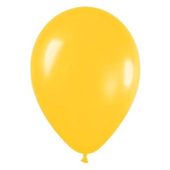 Globos Látex R12 Amarillo Metalizado de 30cm aprox (50 ud)