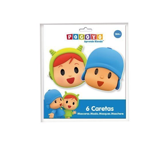 Mascaras Pocoyo y Nina (6 ud)