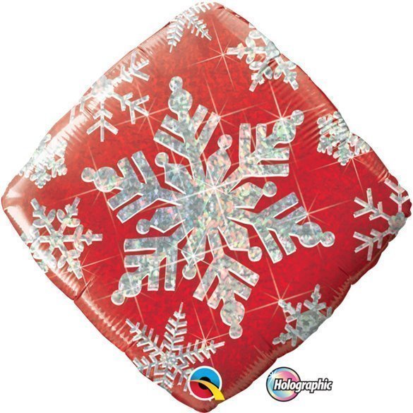 Globo Foil Copo de Nieve rojo de 46cm