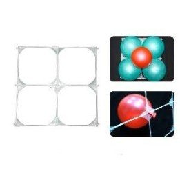 Articulo Rejilla blanca para globos de 9" con 4 huecos - 30cm X 30c...