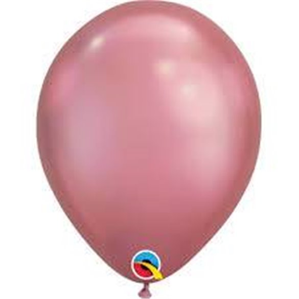 Globos CHROME QUALATEX Mauve de 11"- 28cm (25)