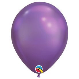 Globos CHROME QUALATEX Purple de 11"- 28cm (25)