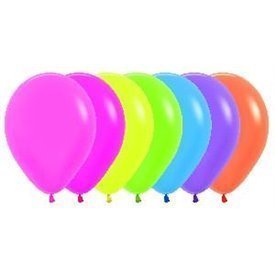 Globos Látex R12 Colores Surtidos Neón de 30cm aprox (50 ud)