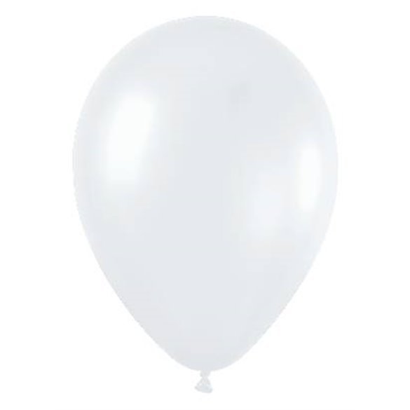 Globos Látex R12 Blanco Satín de 30cm aprox (50 ud)