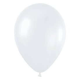 Globos Látex R5 Color Blanco Satín de 13cm aprox (100 ud)