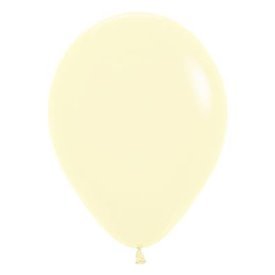 Globos Látex R5 Color Amarillo Pastel Talco de 13cm aprox (100 ud)