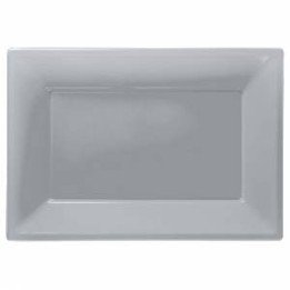 Articulo Bandeja Plata Rectangular Plástico (3) de Amscan