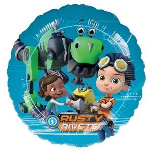 Globo foil Rusty Rivets de 45cm