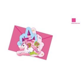 Invitaciones Unicornio Castillo (6)