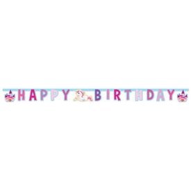 Guirnalda Happy Birthday Unicornio Castillo